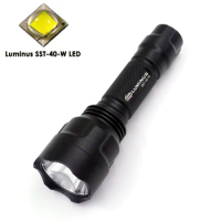 Manta Ray C8 Portable Lanterna Luminus SST-40-W LED Flashlight Waterproof Aluminum AMC7135X10 Torch light for outdoor lighting