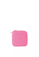 RABEANCO [網店限定] 拉鏈牛皮首飾盒子 - 螢光粉紅色
