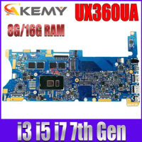 UX360UA Mainboard For ASUS ZenBook Flip UX360UAK UX360U UX360 TP360UA Laptop Motherboard I3 I5 I7 6th/7th Gen 8GB/16GB-RAM