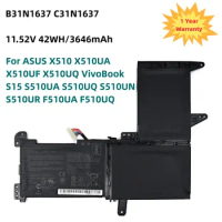 B31N1637 C31N1637 Battery For ASUS X510 X510UA X510UF X510UQ VivoBook S15 S510UA S510UQ S510UN S510UR F510UA F510UQ 11.52V 42WH