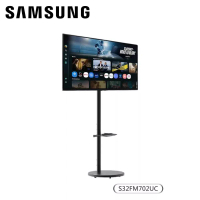 SAMSUNG 三星 32吋 M7 M70F FollowMe移動式4K智慧聯網螢幕組 S32FM702UC S32FM703UC (2色)-黑支架組