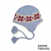 【SNOW TRAVEL】3M防風透氣保暖羊毛遮耳帽(水藍)
