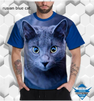 kaos pria baju dewasa baju kucing rusian blue cat