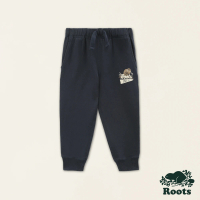 【Roots】Roots 小童-經典傳承系列 動物窄版棉褲(軍藍色)