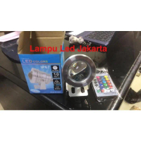 Lampu Led kolam RGB 10watt + remote 12v