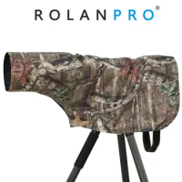 ROLANPRO Rain Cover Raincoat for Sony FE 200-600mm F5.6-6.3 G OSS Telephoto lens Army Green Camouflage Guns Cover Lens Coat