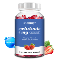 Soomiig Melatonin Health Supplement - Supports Sleep Health - 5 mg Per Serving - (60 Gummies)