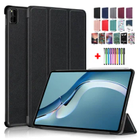 2021 For Huawei MatePad Pro 12.6 inch WGR-AN19 WGR-W19 Case Slim PU Leather Cover Funda For MatePad Pro 12.6 Tablet Case + Pen