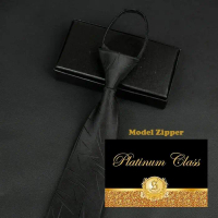 Dasi Hitam Pria Motif Bahan Polyester Premium Platinum Class Pasti Ori