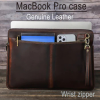 For Macbook Pro Leather Protective Sleeve For Macbook Pro 15.4 Inch 16 Inch Laptop Bag Case