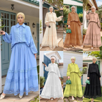 Muslim M301 # Pakaian Wanita Muslimah Terlaris di Timur Tengah: Atasan Berlubang dengan Hiasan Renda