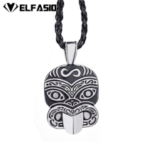 Mens Distinctive Tribal Mask Pewter Pendant with 24" Free Necklace LP286