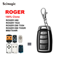 ROGER H80 TX22 ROGER E80 TX54R TX52R Garage Door Remote Control ROGER Remote Garage Key Duplicator For Gate Control 433.92mhz