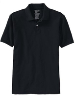 美國百分百【全新真品】Old navy 老海軍 Gap 副牌 男 網眼 POLO衫 上衣 百搭款 黑色 M號 C279