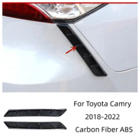 Carbon Fiber Exterior Tail Light Lamp Lower Strip Trim For Toyota Camry 18-2022