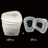 6200/7502/6800 Chemical Gas Mask Replaceable Industry Dust Proof 5N11 Cotton Filter 501 Cover Supplies For 3M Series Respirator