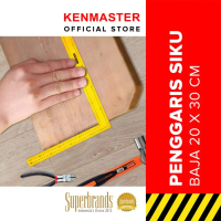 Promo Kenmaster Penggaris Siku Baja 20 X 30 Cm - Penggaris Siku Tukang