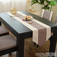 新中式禪意棉麻桌旗現代簡約茶幾餐桌裝飾布長條北歐式床尾巾家用 【麥田印象】