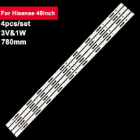 4pcs 780mm TV Backlight LED Bar Strips For Hisense 40inch LBM400P1001-AU-4S(0) LED40K1800 LED40H166 40H5B 40H4C1