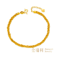 【金瑞利】9999黃金手鍊 珠光紡織2.26錢(正負3厘)