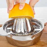 Portable Lemon Orange Manual Fruit Juicer 304 Stainless Steel Kitchen Accessories Tools Citrus 100% Hand Pressed Juice Maker