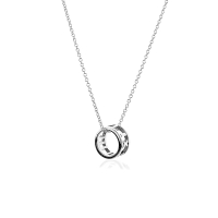 二手品 Tiffany&amp;Co. 羅馬數字環型925純銀項鍊(小)