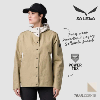 【SALEWA】FANES HEMP POWERTEX 3L JACKET 女 防水外套(夏季高性能防風防水夾克)