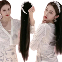 wig bando lurus wig bando curly lurus poni depan wig panjang lurus