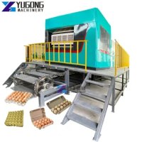 Fully Automatic Egg Tray Machine Egg Dish Carton Production Line Equipment High Production Egg Tray Making Machine for Sale
