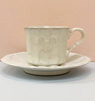 【震撼精品百貨】Micky Mouse_米奇/米妮 ~迪士尼限定版咖啡杯盤組-米白色#23867