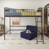 Metal Bed Bases &amp; Frames Twin High Loft Bed, Modern Platform Bed Frame With Storage Black Bedroom Sets Full Set Furniture