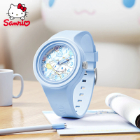 SANRIO 三麗鷗 凱蒂貓美樂蒂大耳狗果凍錶帶夜光石英錶(兒童 學生 手錶)