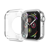 Transparent Case For Apple Watch 38mm 40mm 42mm 44mm Soft Ultra-thin TPU Protective Case Anti-scratch Anti-collision Cover