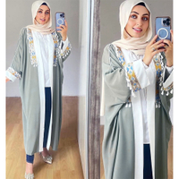 TQ · Ramadan Islam cardigan abaya Arab Jubah Jubah wanita pakai abaya Jubah Muslim abaya pakaian Muslimah fesyen Baju Malaysia abaya4/3