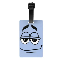 Cartoon Chocolate Blue Candy Faces Luggage Tag Travel Bag Suitcase Privacy Cover ID Label