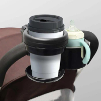 Universal Stroller cup Holder 2 In 1 Twin pram water milk bottle rack Drinks Stand Carrying Case for Bikes Trolleys Pushchairs