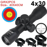 Tactical 4x30 Portable Hunting Binoculars Aluminum Alloy Rifle Scope Telescope Airsoft Optics Scopes for Outdoor Hunting