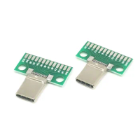 Type c test male USB 3.1 male connector with PCB board soldered USB3.1 double-sided forward and reverse insertion