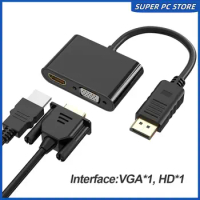 DisplayPort To HDMI-Compatible VAG Adapter 4K @ 30Hz DisplayPort Male To VAG Female Adapter Plug And Play for PC HDTV Monitor
