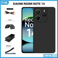 Case Untuk Xiaomi Redmi Note 14 4G 14 5G Case Pro Camera Black Only Premium Macaron Softcase Liquid