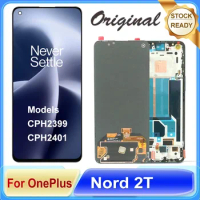 Original 6.43" AMOLED For OnePlus Nord 2T LCD Display Touch Screen Digitizer Assembly For CPH2399 CPH2401 LCD Replacement