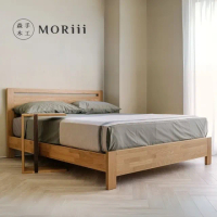 【MORiii 森手木工】新和風 雙人特大7尺白橡木實木床架(台灣製 白橡木 實木床架)