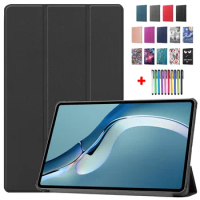 TriFold PC Funda For MatePad Pro 12.6 inch 2021 Case Tablet Cover For Huawei Matepad Pro 12.6 Case WGR-W09 WGR-W19 WGR-AN19 +Pen