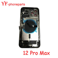 TOP Quality 10Pcs For Iphone 12 Pro Max Battery Back Cover Middle Frame SIM Tray Side Key Housing Case Flex Cable Repair Parts