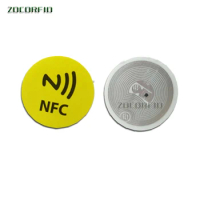 6pcs/lot NFC Tags Stickers NTAG NFC tags RFID adhesive label sticker Universal Lable RFID Tag for all NFC Phones
