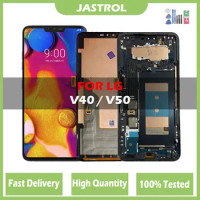 6.4" Original AMOLED For LG V50 ThinQ 5G LCD Display Touch Screen Digitizer For LG V40 ThinQ LCD Screen Replacement With Frame