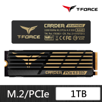 【Team 十銓】T-FORCE A440 黑曜女神 雙散熱片 1TB M.2 PCIe Gen4固態硬碟