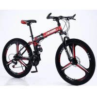 Carbon Steel Folding Road Bike 26 Inch Foldable Mountain Bicycles For Adults