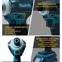Makita DTD172 Brushless Screwdriver 18v Impact Driver Multi-function Drill 180Nm Rechargeable Electric Wrench Power Tool