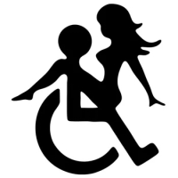 Personality Creative Design Car Styling Stickers Interesting Wheelchair Car Stickers and Decals Car Body Window Stickers